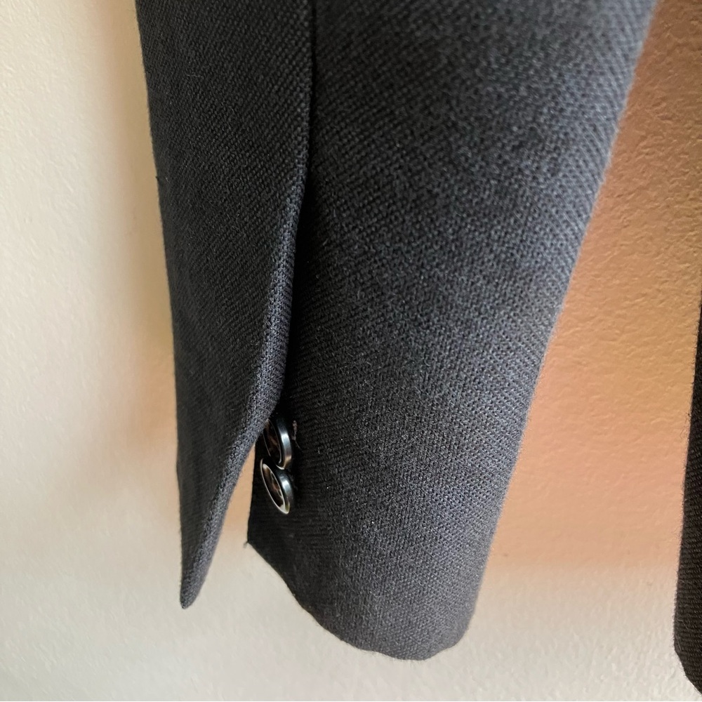 J. Crew Collection Black Rylan Blazer Size 2 One Button Wool Mohair Jacket 05843 - Picture 7 of 10